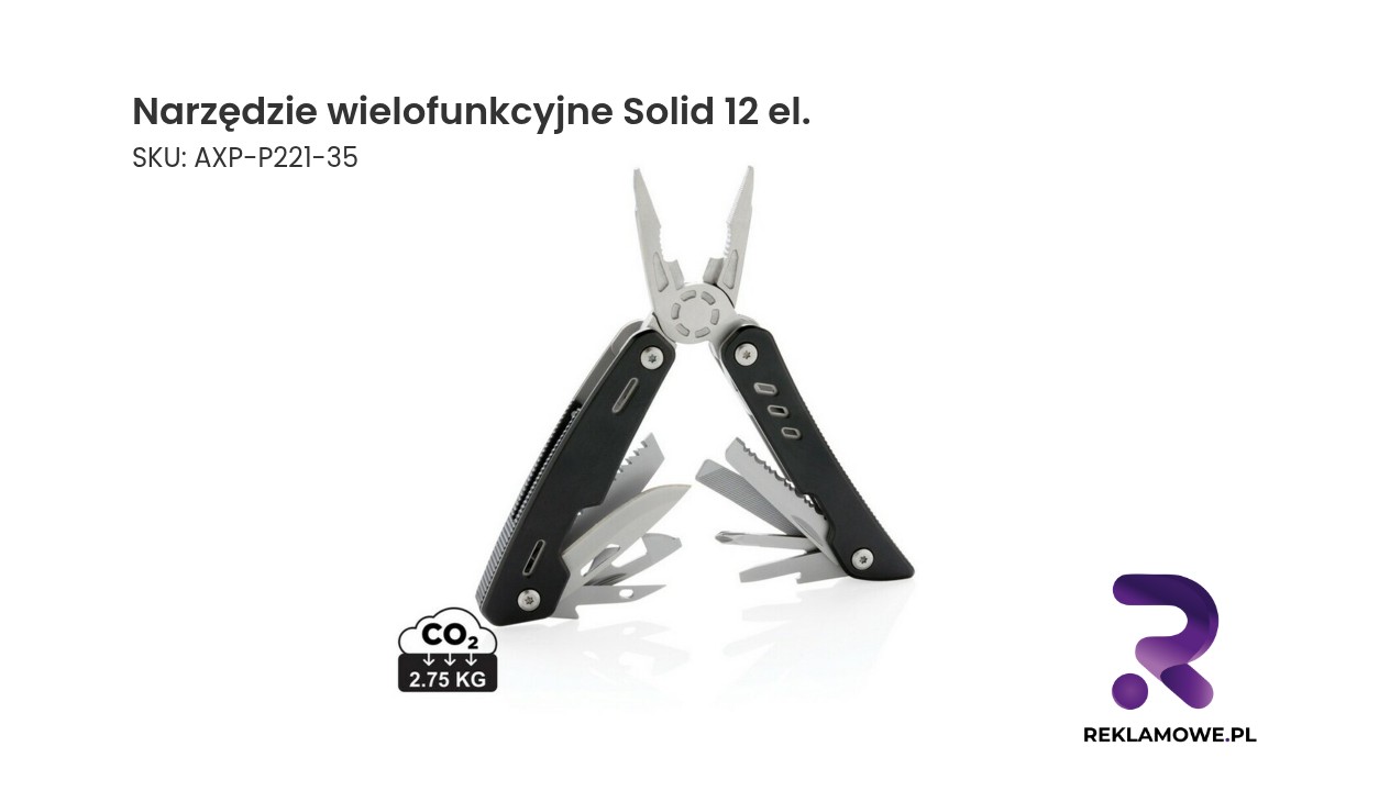 Narzędzie wielofunkcyjne Solid, 12 el. Narzędzie wielofunkcyjne Solid 12 elementów