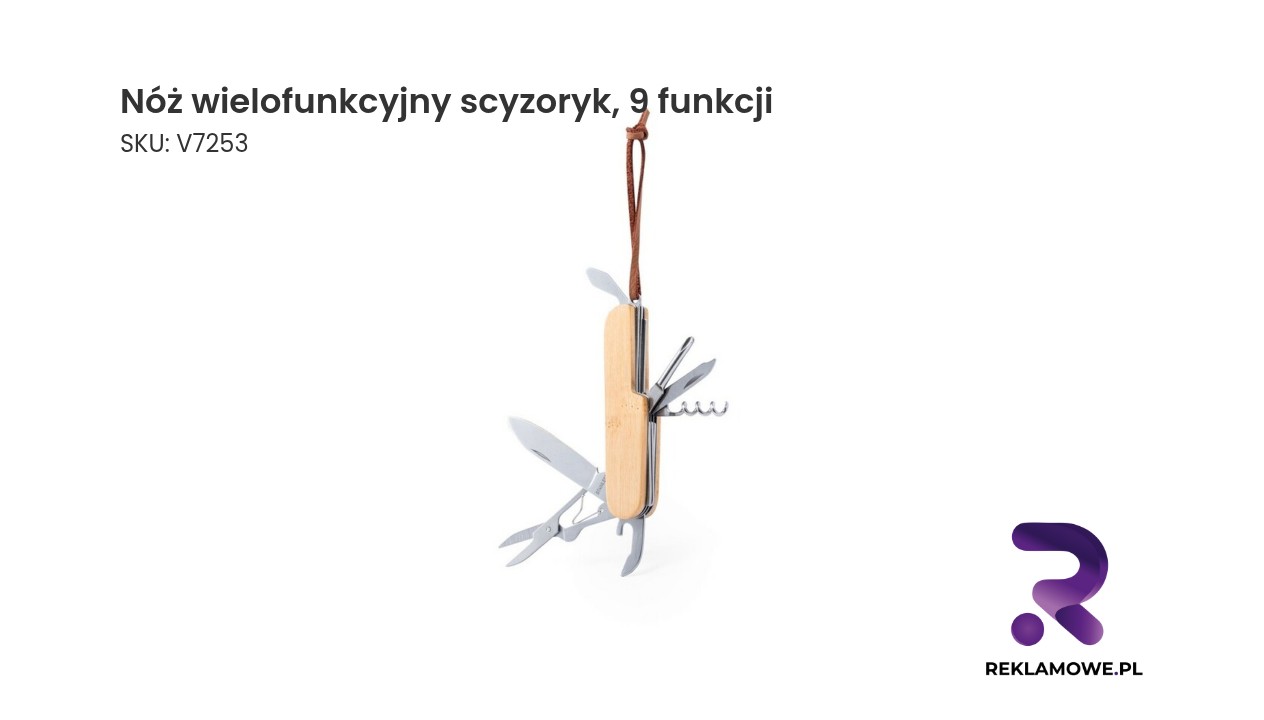 Nóż wielofunkcyjny scyzoryk z 9 funkcjami