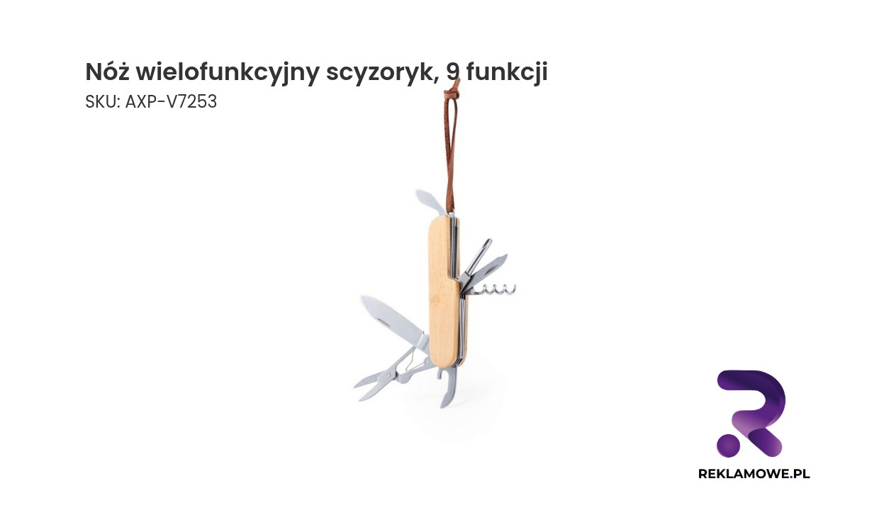 Nóż wielofunkcyjny, scyzoryk, 9 funkcji Nóż wielofunkcyjny scyzoryk z 9 funkcjami